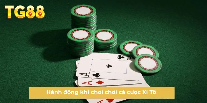 Hành động khi chơi chơi cá cược Xì Tố